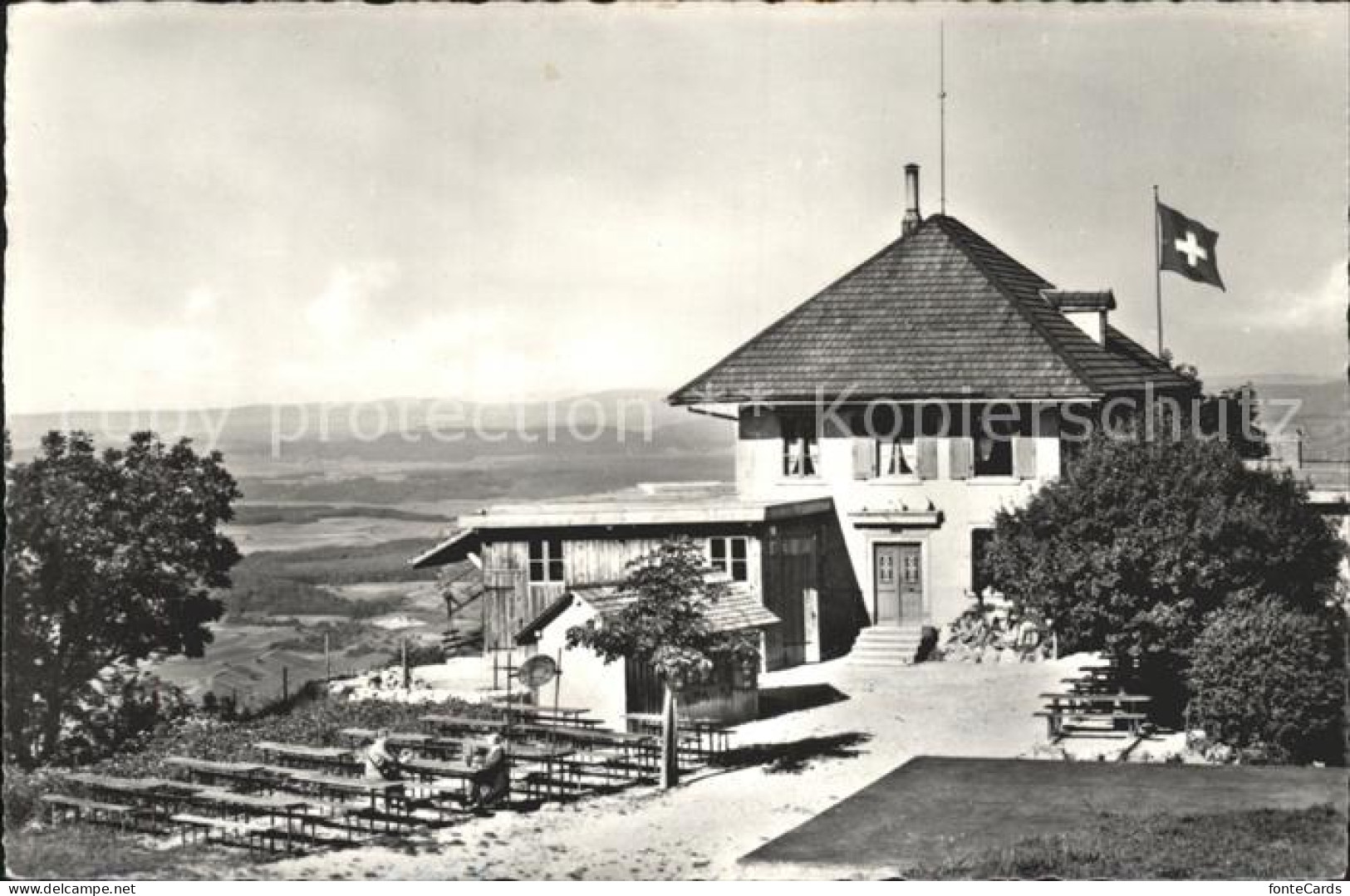 11939087 Boppelsen Restaurant Laegern Hochwacht Schweizer Flagge Boppelsen - Other & Unclassified