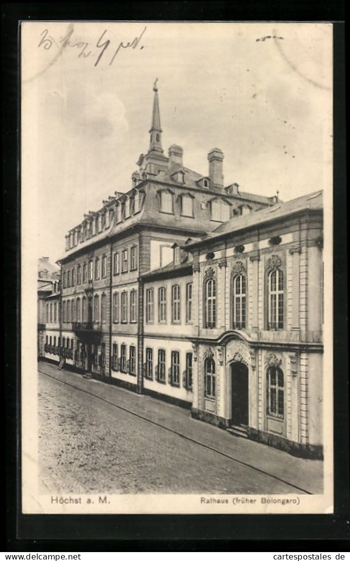 AK Frankfurt-Höchst, Rathaus (früher Bolongaro)  - Frankfurt A. Main