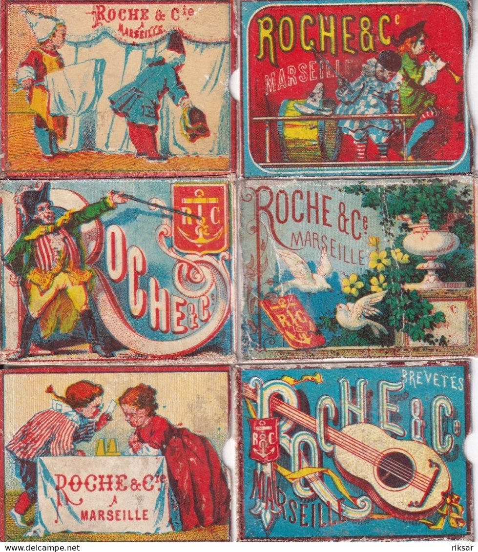 ETIQUETTE D ALLUMETTE CARTONNEE(ROCHE) MARSEILLE(7  PIECES) - Boites D'allumettes - Etiquettes