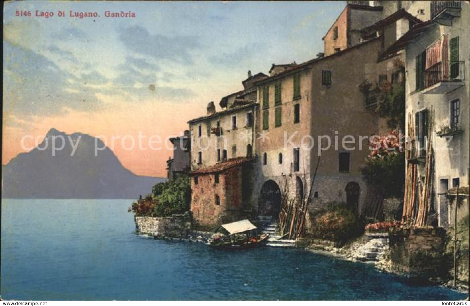 11934847 Gandria Lago Di Lugano Haeuser Am Wasser Gandria - Sonstige & Ohne Zuordnung