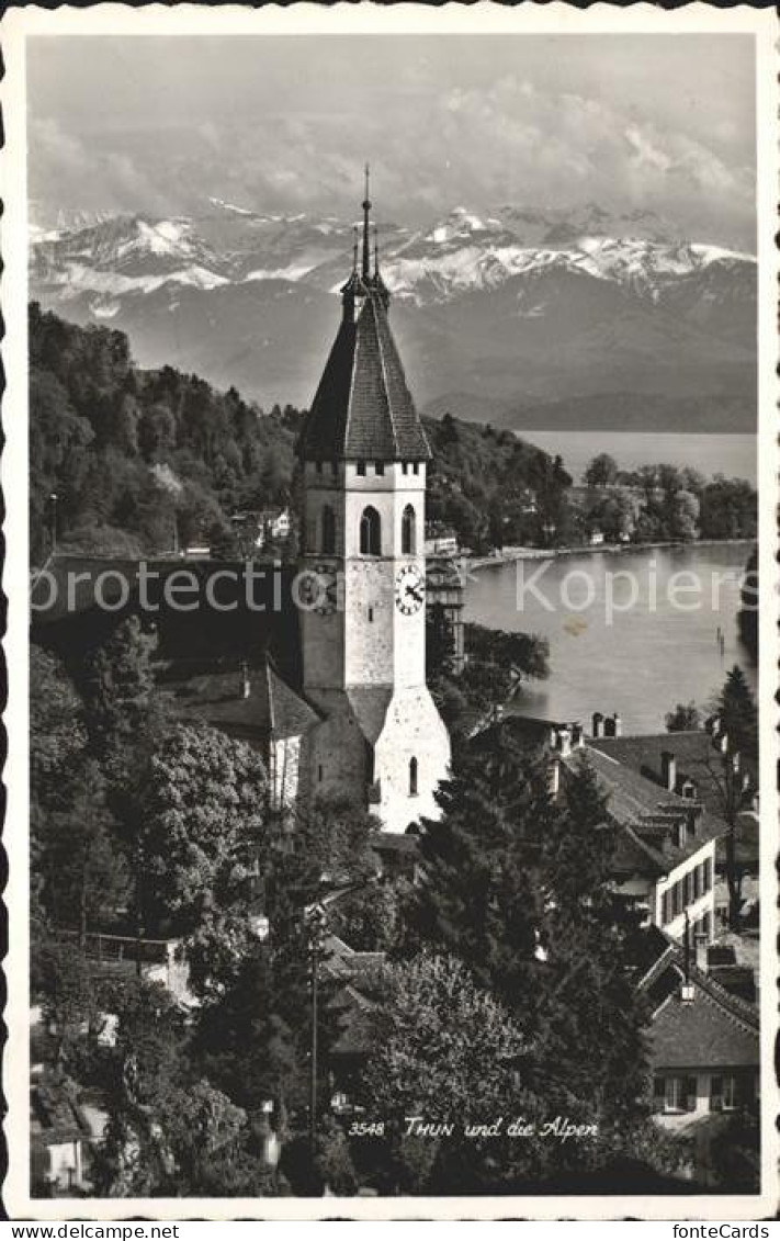 11933337 Thun BE Mit See Und Alpen Thun - Sonstige & Ohne Zuordnung