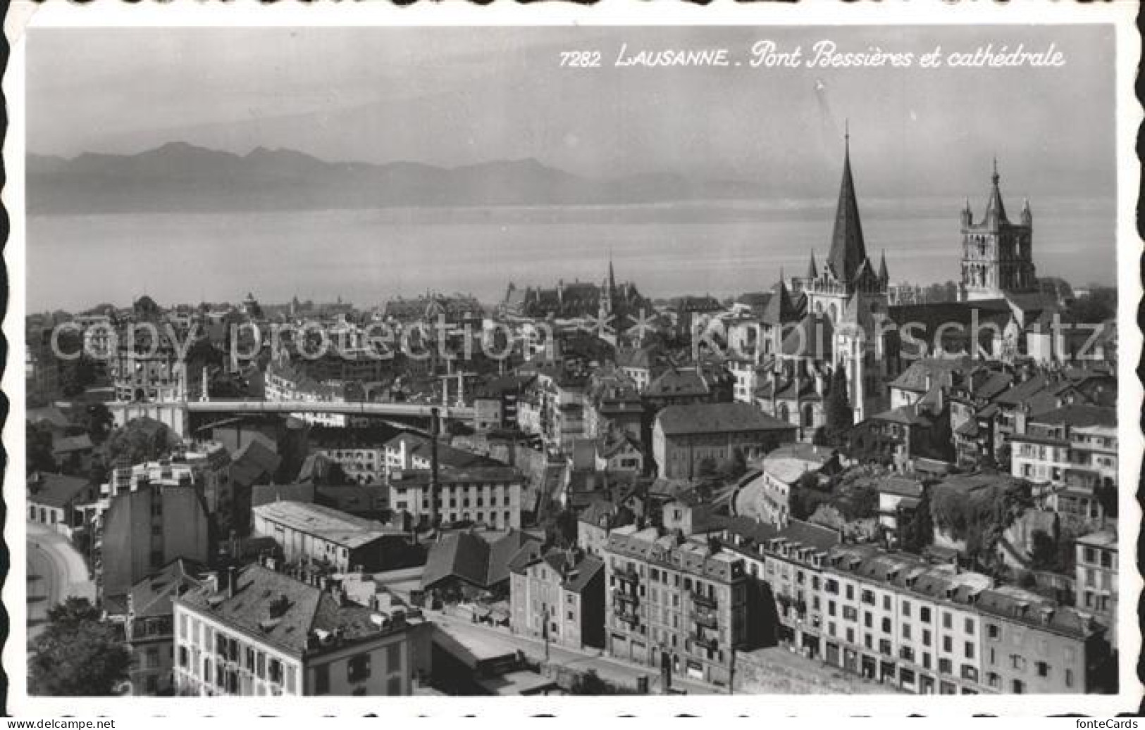 11933277 Lausanne VD Pont Pont Bessieres Et Cathedrale Lausanne - Sonstige & Ohne Zuordnung