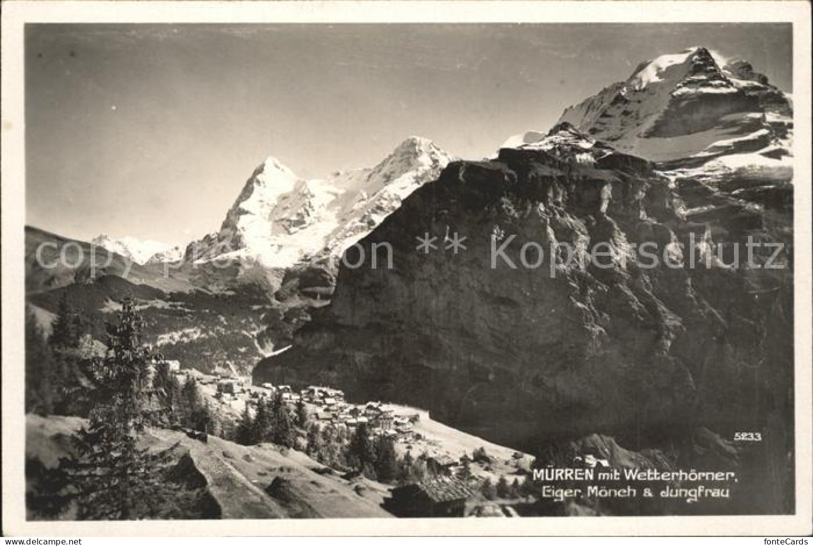 11933217 Muerren BE Mit Wetterhoerner Eiger Moench Jungfrau Muerren - Sonstige & Ohne Zuordnung