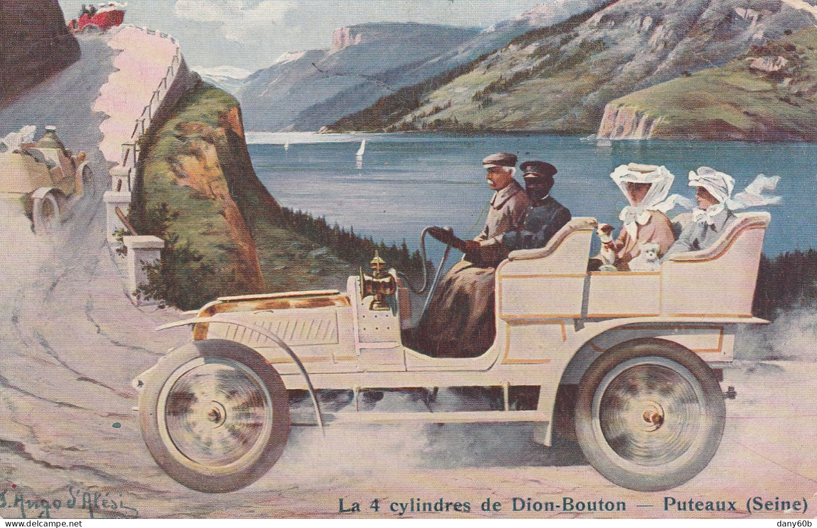 REF.AC . VOITURE DE DION-BOUTON . LOT DE 2 CARTES - Voitures De Tourisme