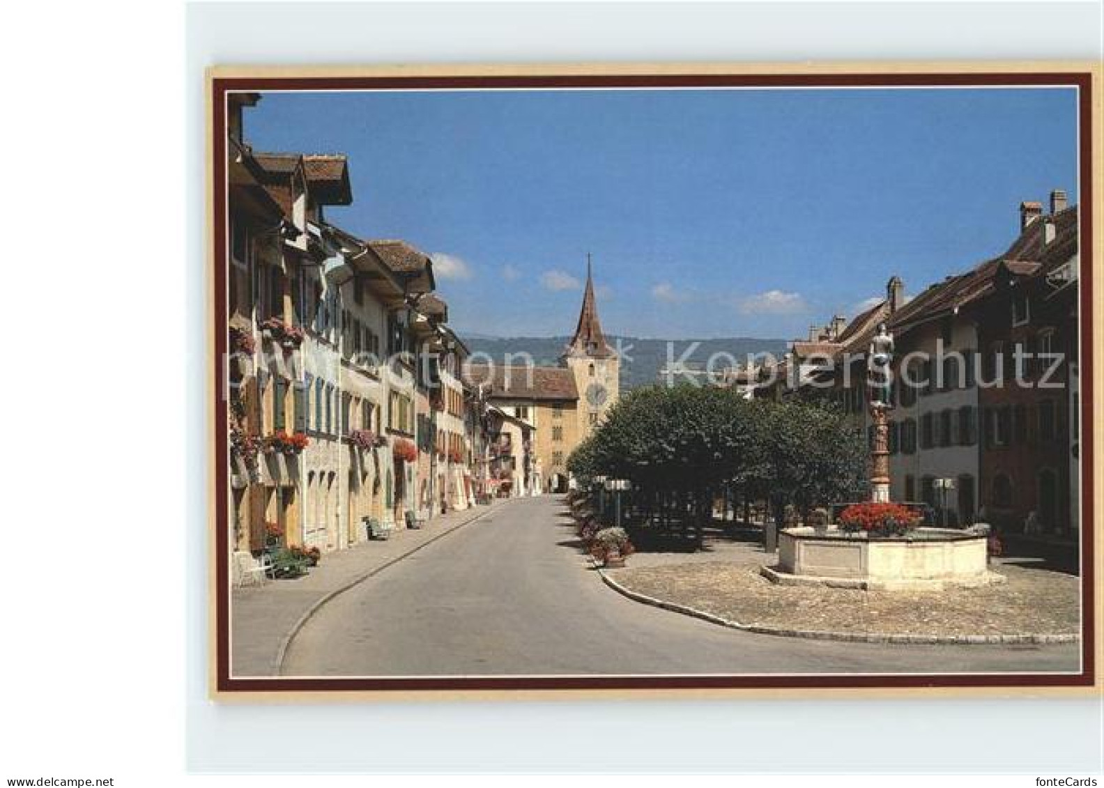 11918807 Le Landeron Brunnen Kirche Le Landeron - Autres & Non Classés