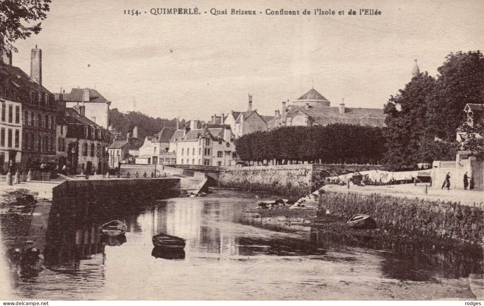 29 , Cpa QUIMPERLE , 1154 , Quai Brizeux , Confluent De L'Isole Et De L'Ellée  (15091.V.24) - Quimperlé