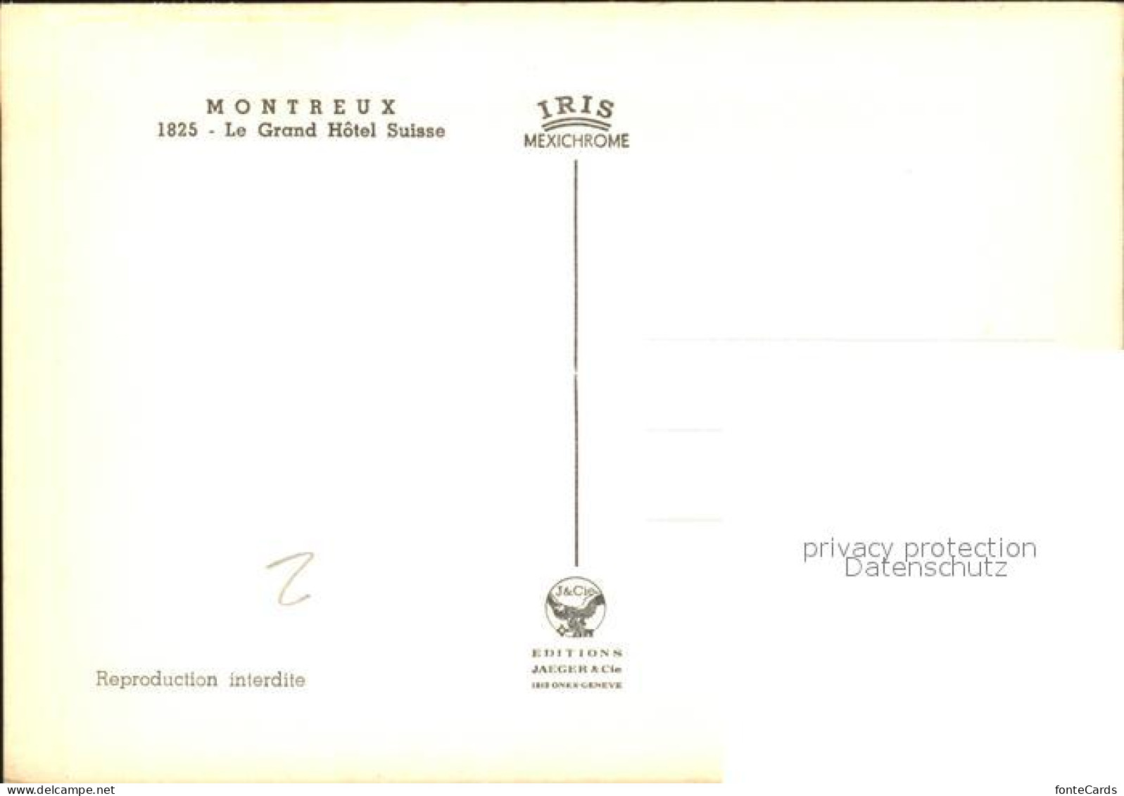 11915667 Montreux VD Le Grand Hotel Suisse Montreux - Andere & Zonder Classificatie