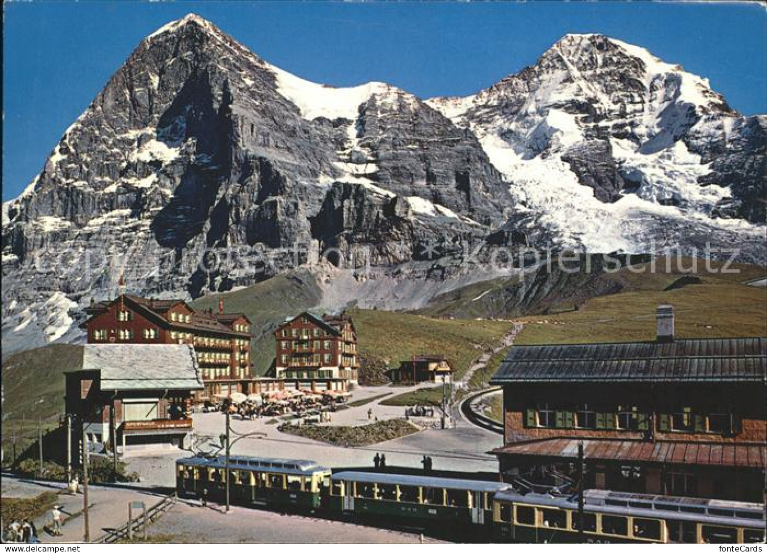 11914487 Kleine Scheidegg Interlaken Mit Eiger Moech Bergbahn Kleine Scheidegg - Altri & Non Classificati