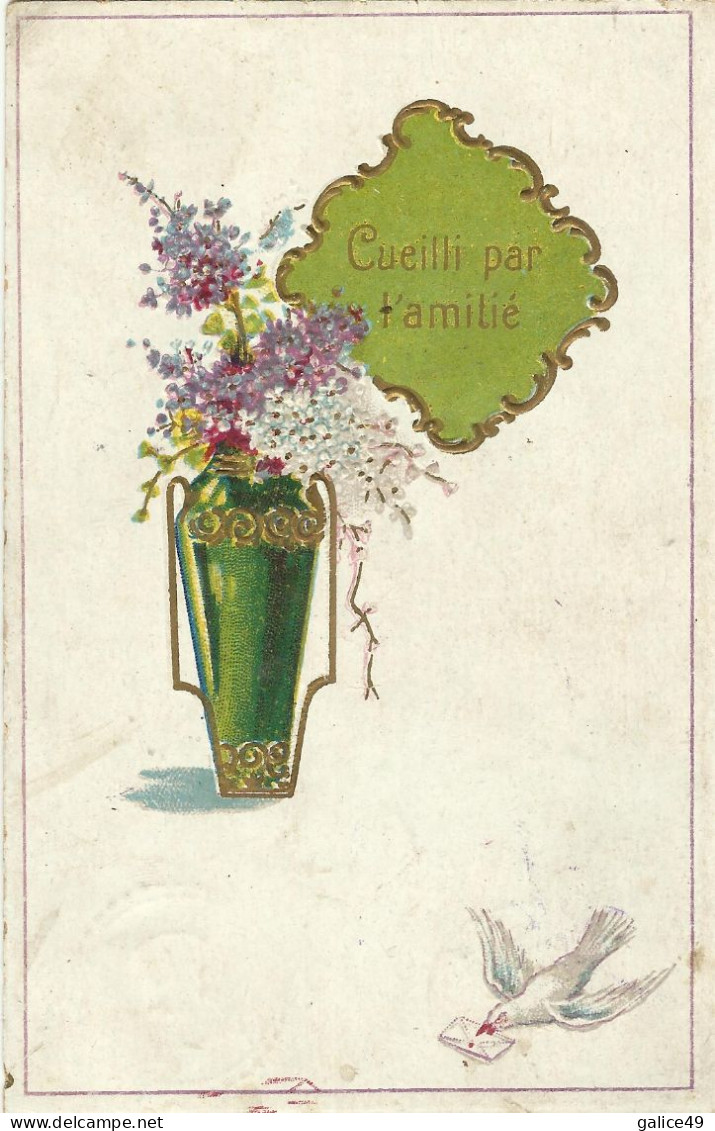 2726 Bouquet Dans Un Joli Vase - Gaufrée - Andere & Zonder Classificatie