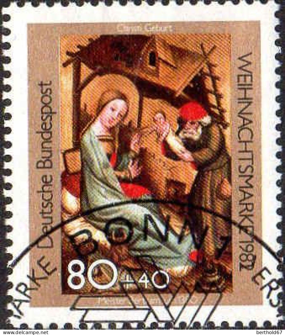 RFA Poste Obl Yv: 993 Mi:1161 Weihnachtsmarke Meister Bertram Um 1380 (TB Cachet Rond) (Thème) - Noël