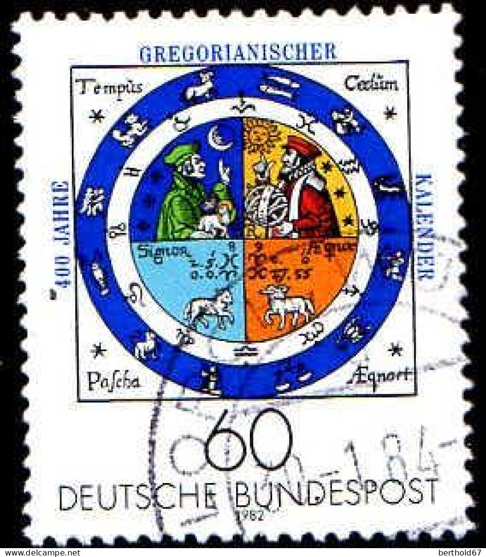 RFA Poste Obl Yv: 987 Mi:1155 400 Jahre Gregorianischer Kalender (Beau Cachet Rond) (Thème) - Astrología