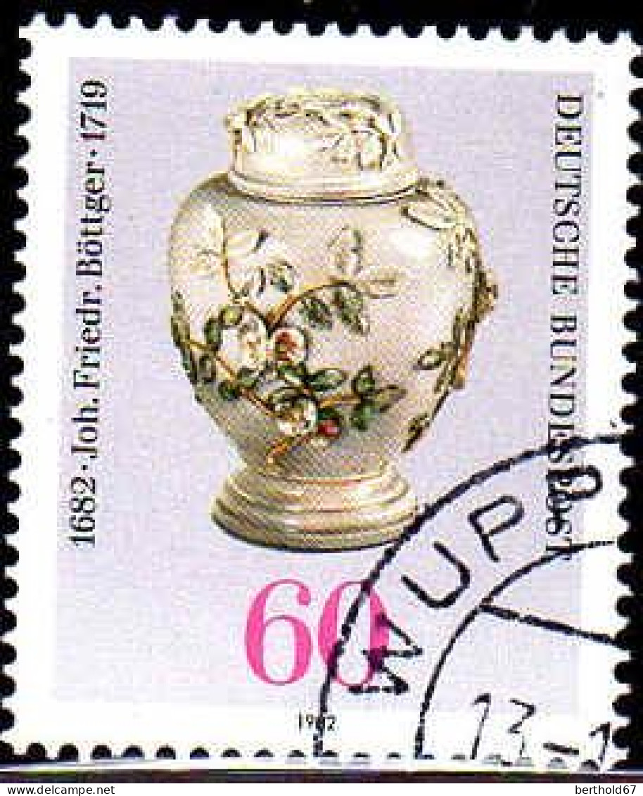 RFA Poste Obl Yv: 950 Mi:1118 Johann Friedrich Böttger Porcelaine (TB Cachet Rond) (Thème) - Porselein