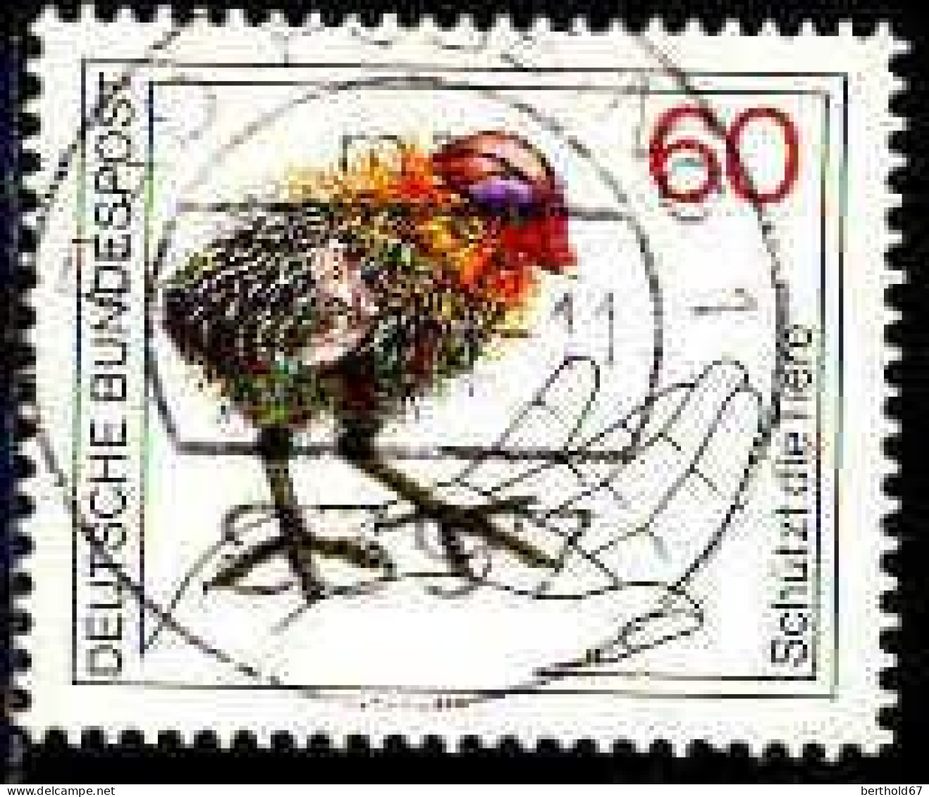 RFA Poste Obl Yv: 934 Mi:1102 Schützt Die Tiere Filica Atra (TB Cachet Rond) (Thème) - Altri & Non Classificati