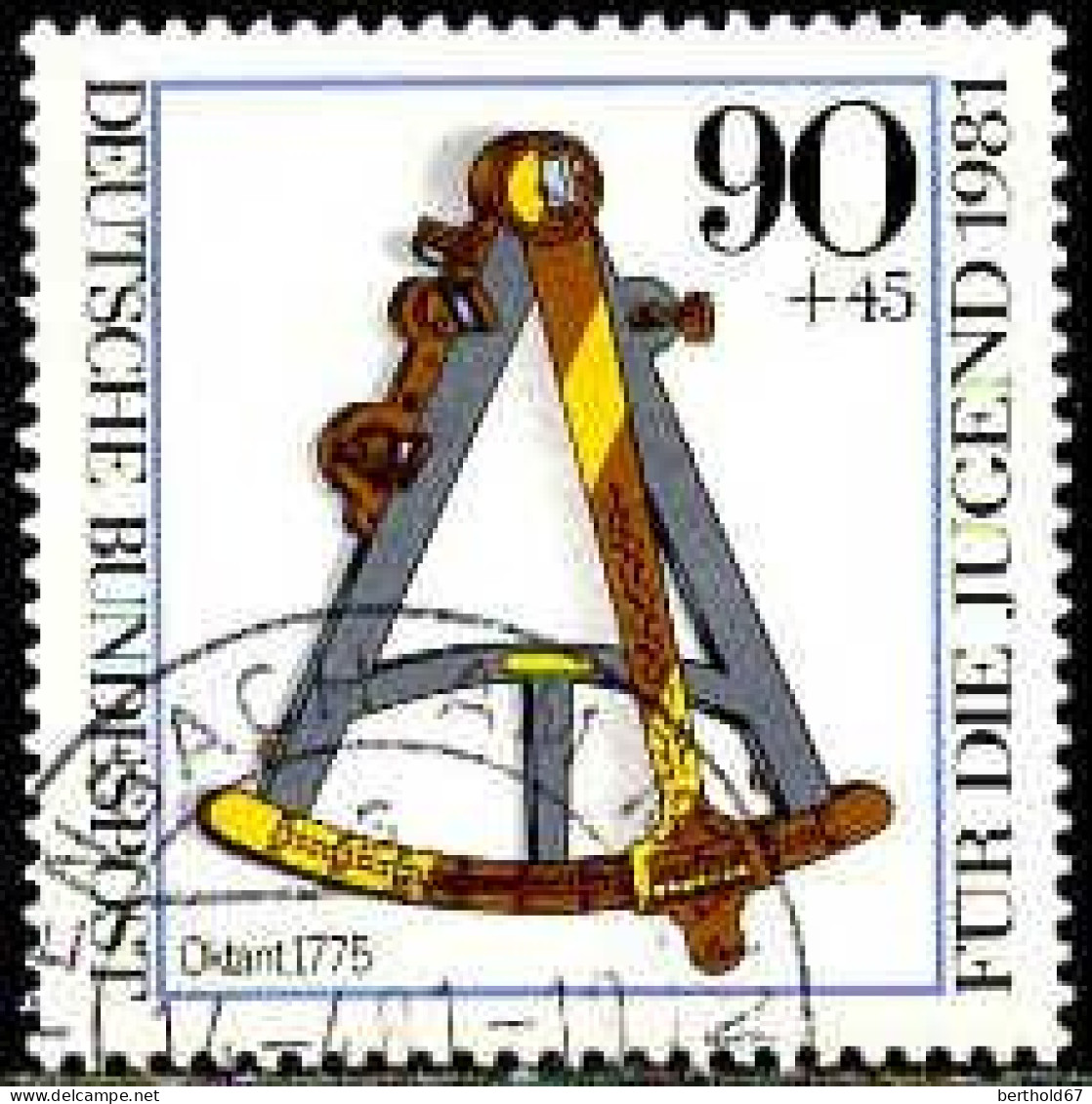 RFA Poste Obl Yv: 925 Mi:1093 Für Die Jugend Oktant Um 1775 (TB Cachet Rond) (Thème) - Astronomy