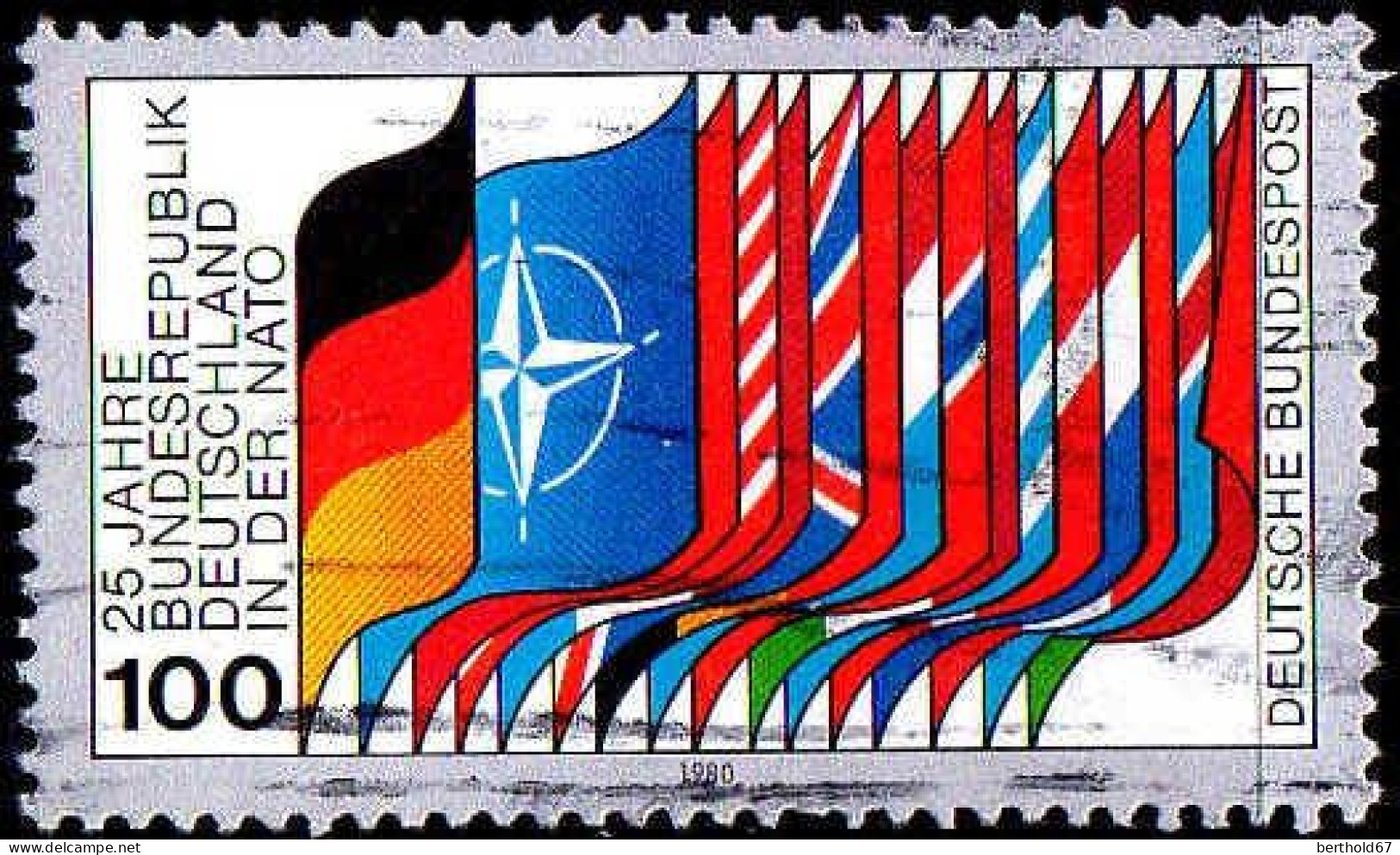 RFA Poste Obl Yv: 882 Mi:1034 25.Jahre BRD In Der NATO (Obl.mécanique) (Thème) - Timbres