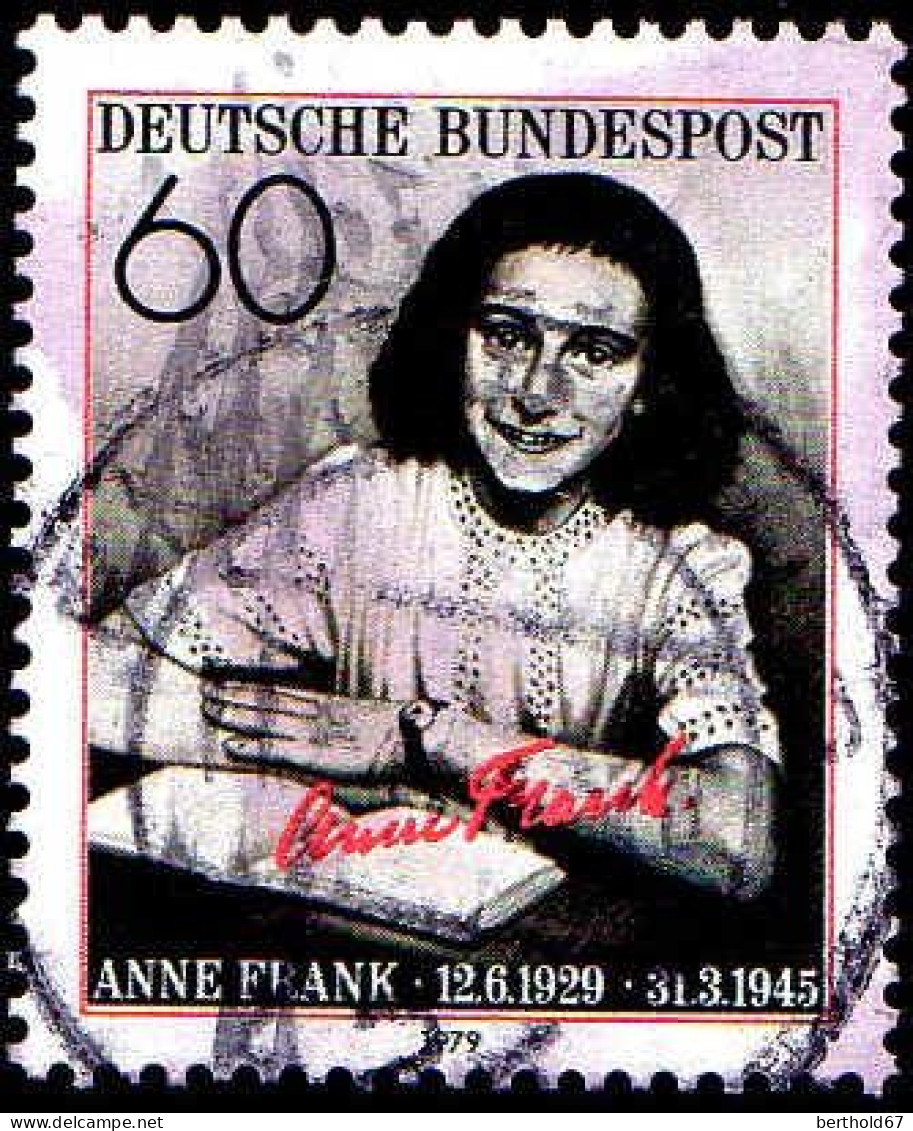 RFA Poste Obl Yv: 857 Mi:1013 Anne Frank (cachet Rond) (Thème) - Femmes Célèbres