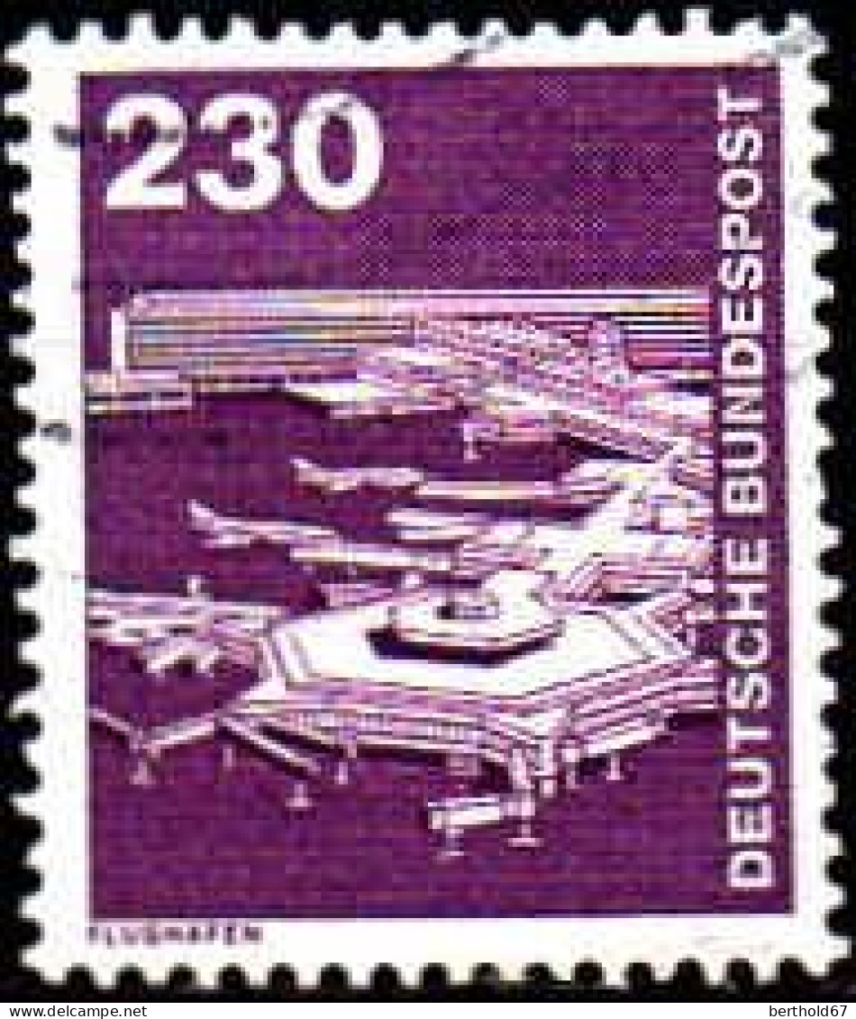 RFA Poste Obl Yv: 854 Mi:994 Flughafen Frankfurt (cachet Rond) (Thème) - Vliegtuigen