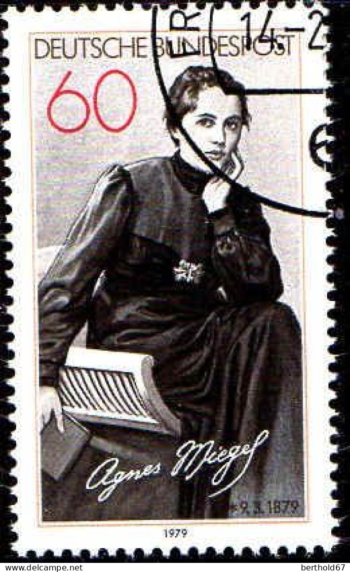 RFA Poste Obl Yv: 844 Mi:1001 Agnes Miegel Poète (TB Cachet Rond) (Thème) - Famous Ladies