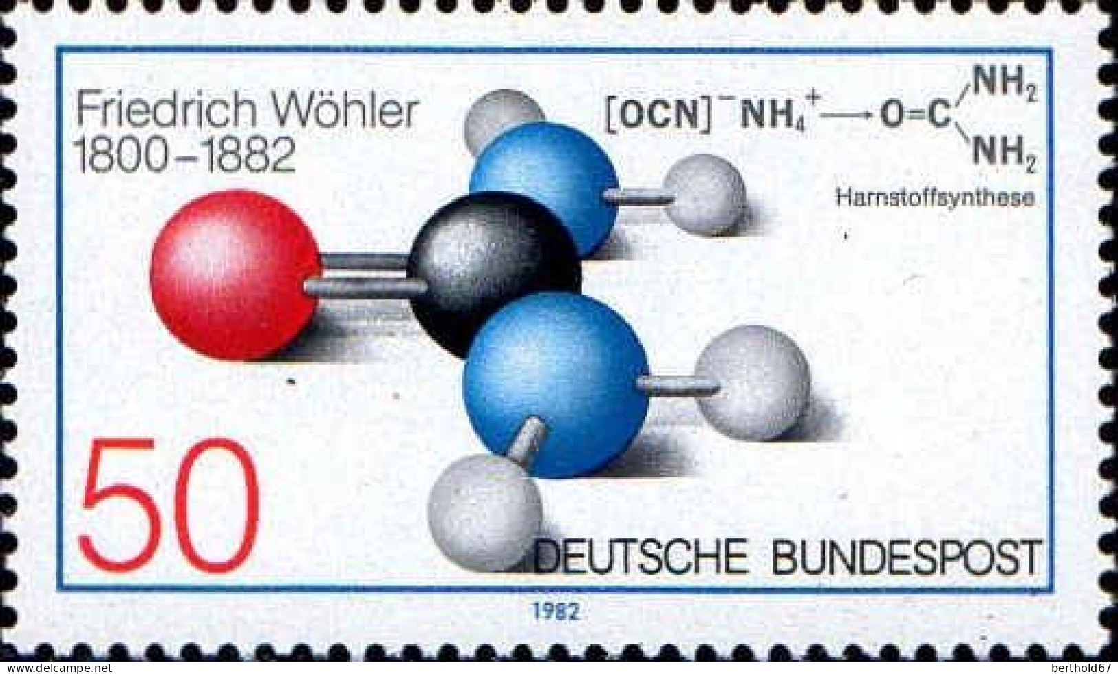 RFA Poste N** Yv: 981 Mi:1148 Friedrich Wöhler Chimiste (Thème) - Chimie