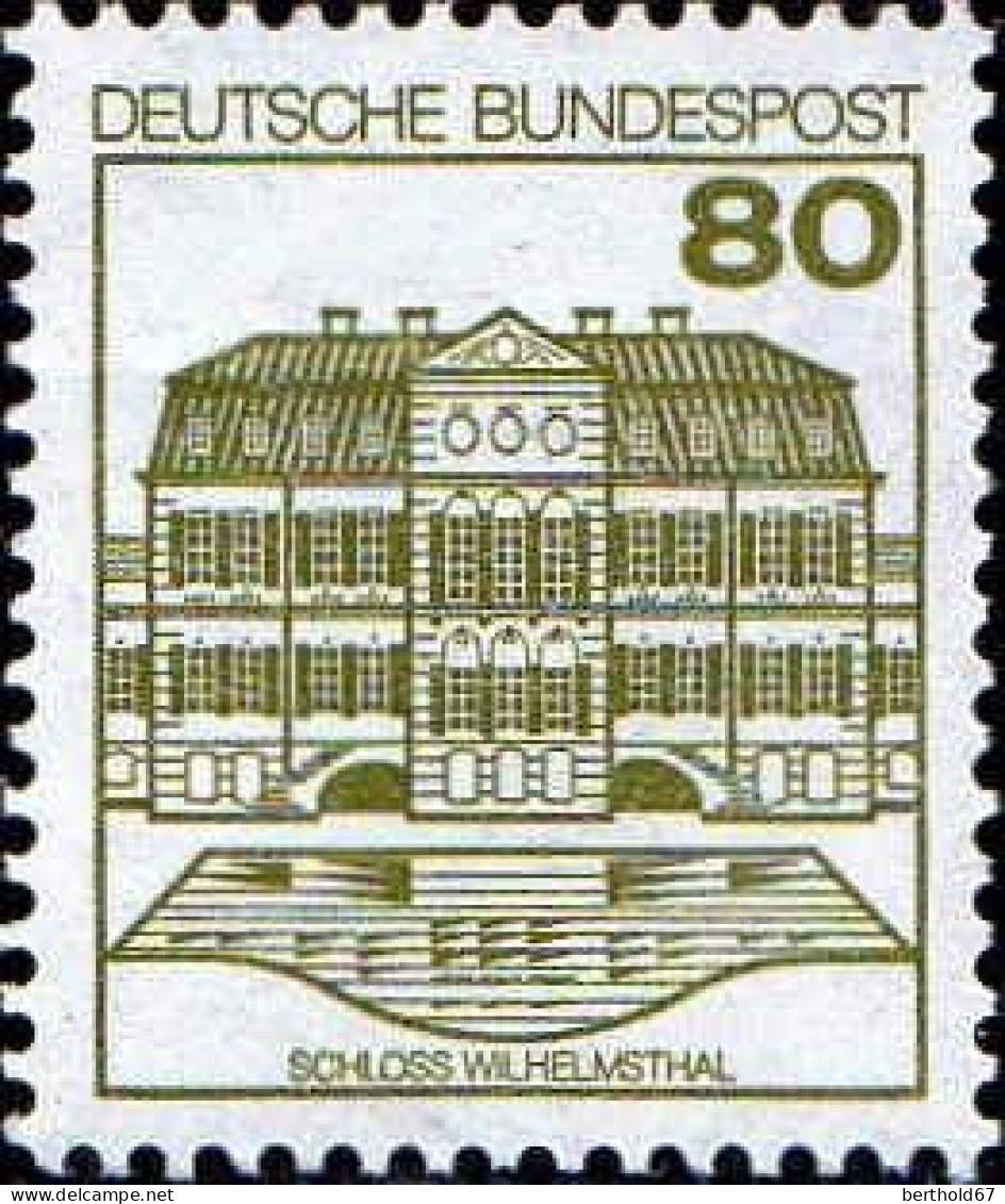 RFA Poste N** Yv: 970 Mi:1140A1 Schloss Wilhelmsthal (Thème) - Schlösser U. Burgen