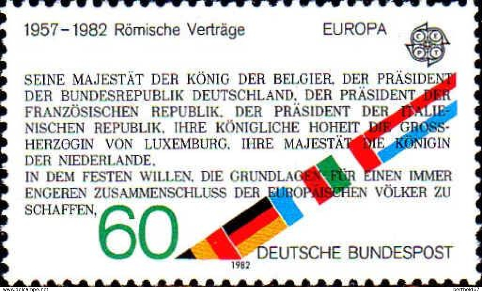 RFA Poste N** Yv: 963 Mi:1131 Europa Cept Römische Verträge (Thème) - Postzegels