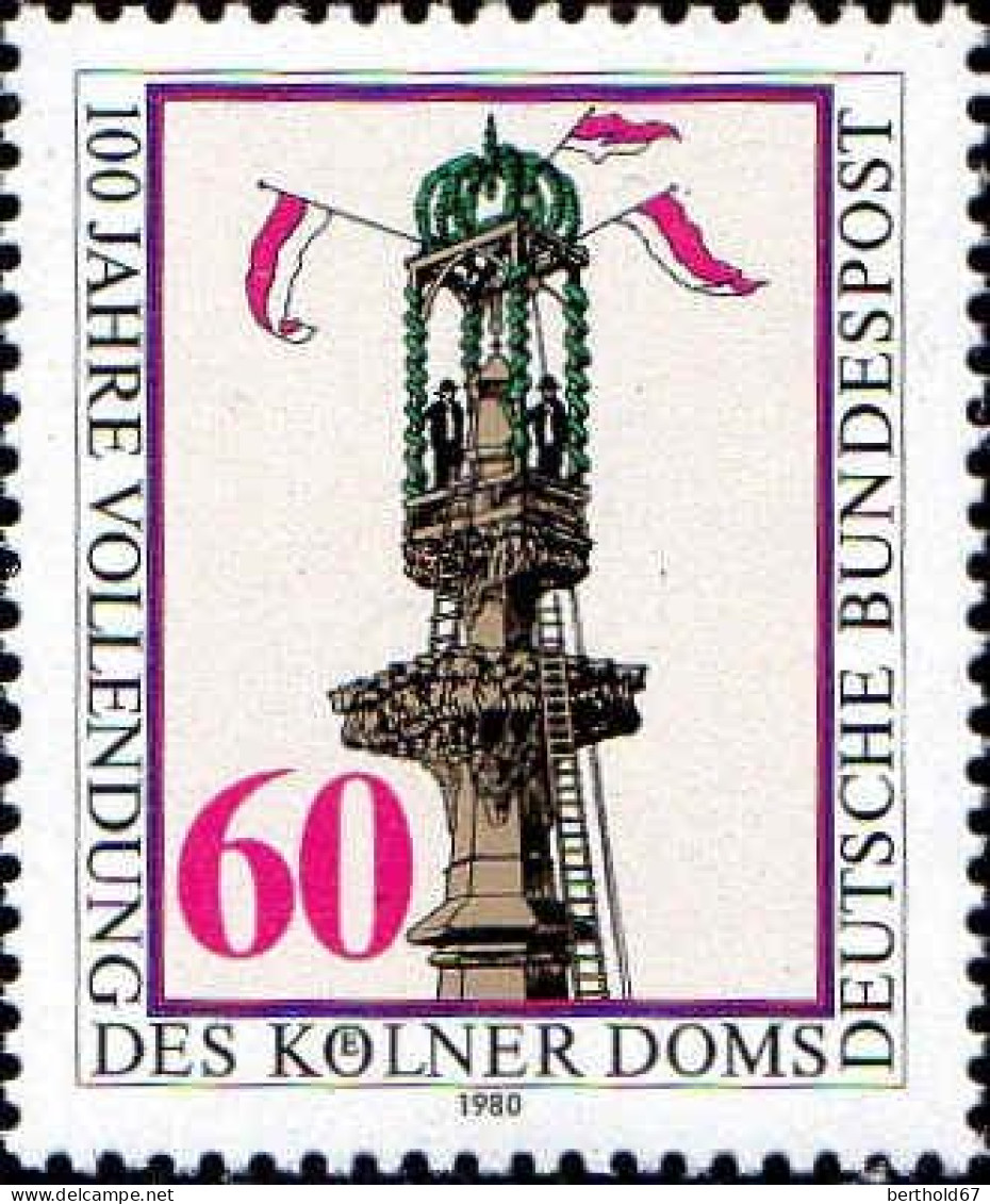RFA Poste N** Yv: 910 Mi:1064 Vollendung Des Kölner Doms (Thème) - Kirchen U. Kathedralen