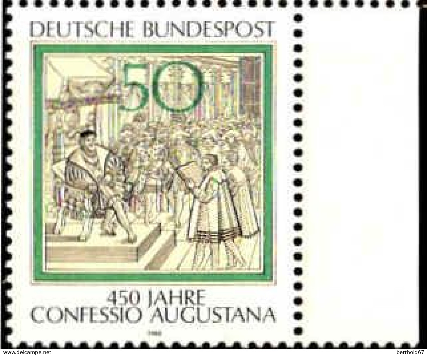 RFA Poste N** Yv: 892 Mi:1051 450.Jahre Confessio Augustana Bord De Feuille (Thème) - Christendom