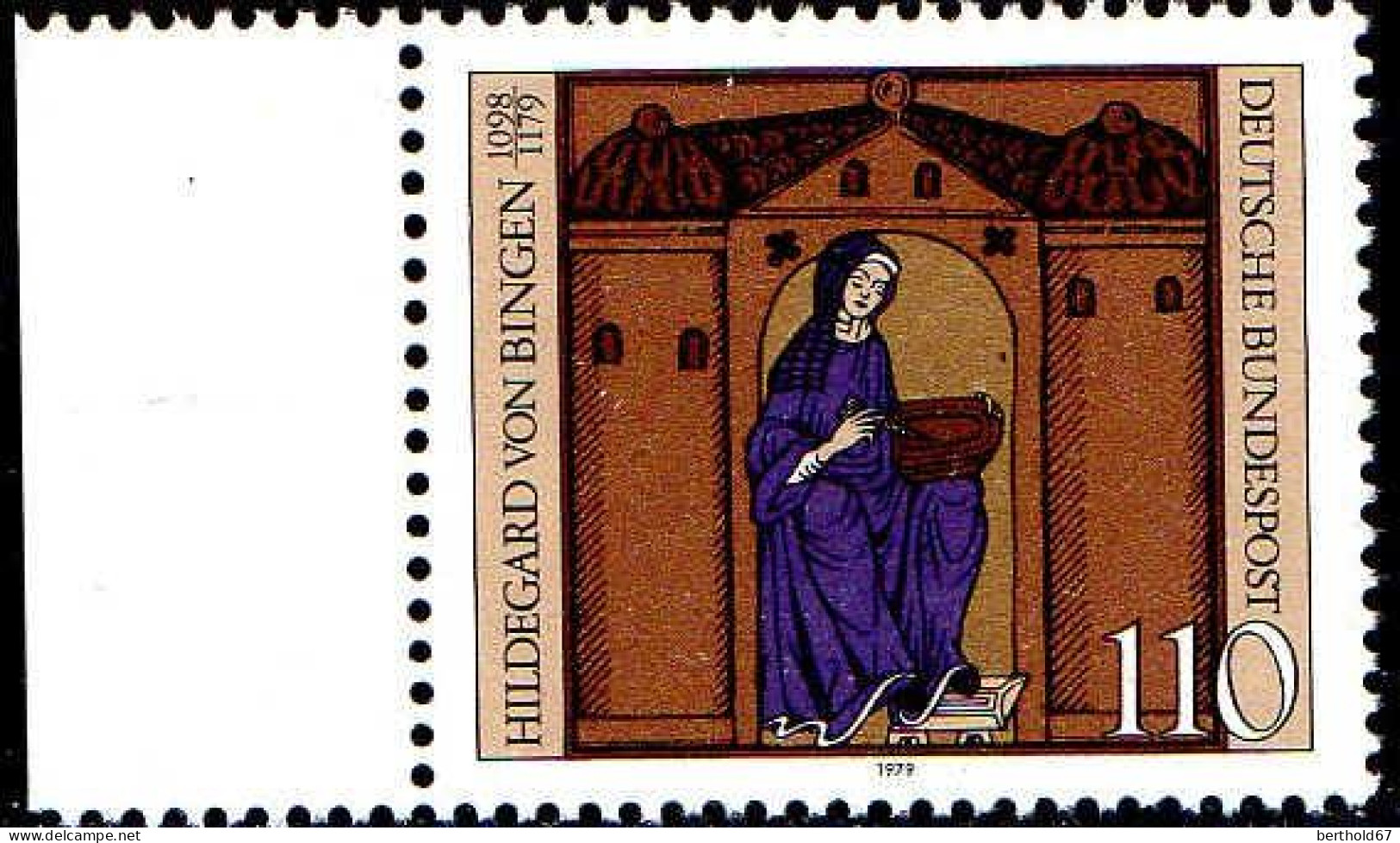 RFA Poste N** Yv: 864 Mi:1018 Hildegard Von Bingen Benedictine (Bord De Feuille) (Thème) - Christendom