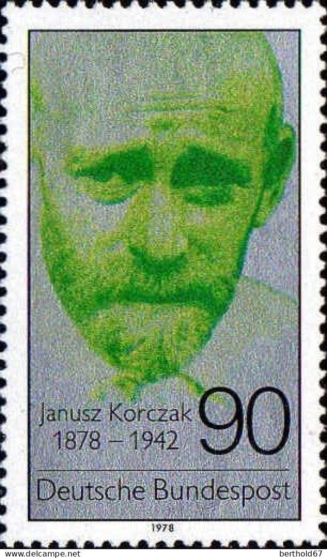 RFA Poste N** Yv: 820 Mi:973 Janusz Korczak Pediatre (Thème) - Geneeskunde