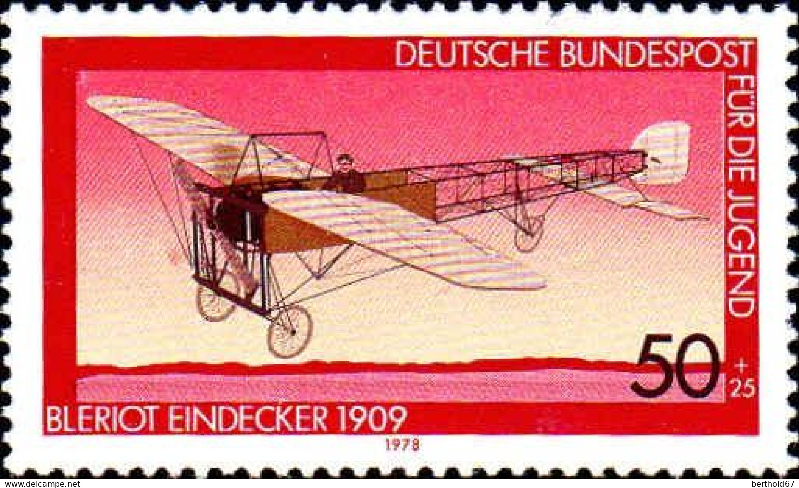 RFA Poste N** Yv: 813 Mi:966 Für Die Jugend Bleriot Eindecker Monoplan (Thème) - Flugzeuge