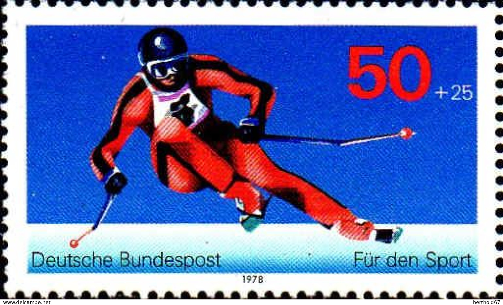 RFA Poste N** Yv: 805 Mi:958 Für Den Sport Ski De Descente (Thème) - Skisport