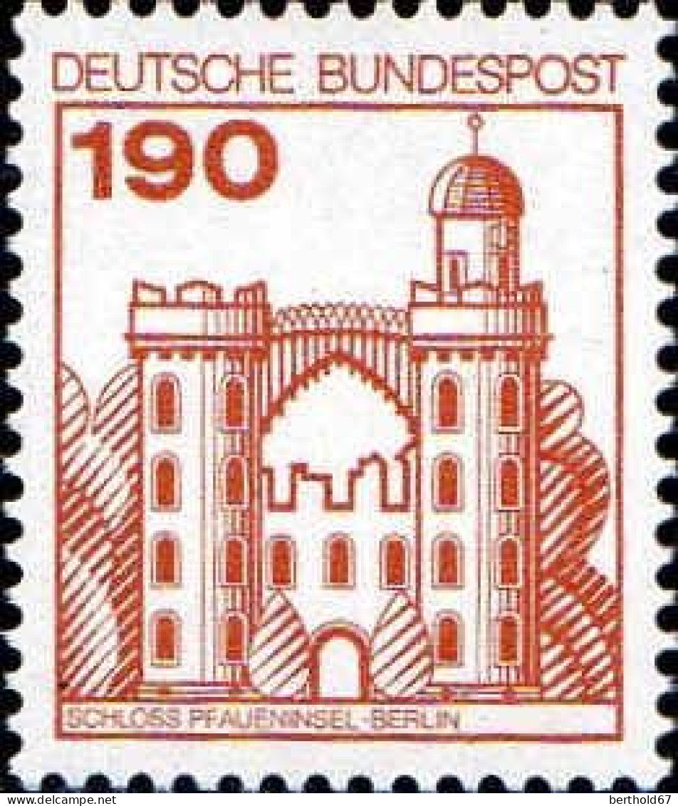 RFA Poste N** Yv: 766 Mi:919A1 Schloss Pfaueninsel-Berlin (Thème) - Castelli