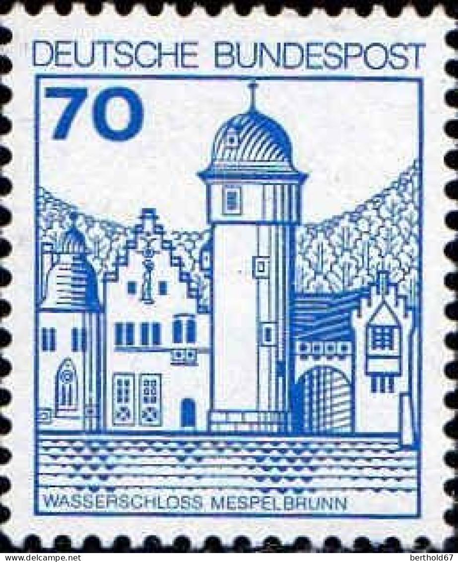 RFA Poste N** Yv: 765A Mi:918A1 Wasserschloss Mespelbrunn (Thème) - Castelli