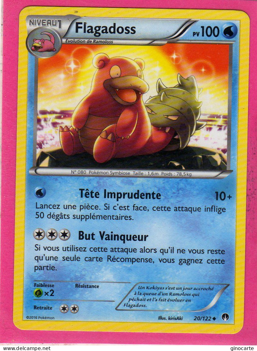 Carte Pokemon Francaise 2016 Xy Rupture Turbo 20/122 Flagadoss 100pv Neuve - XY