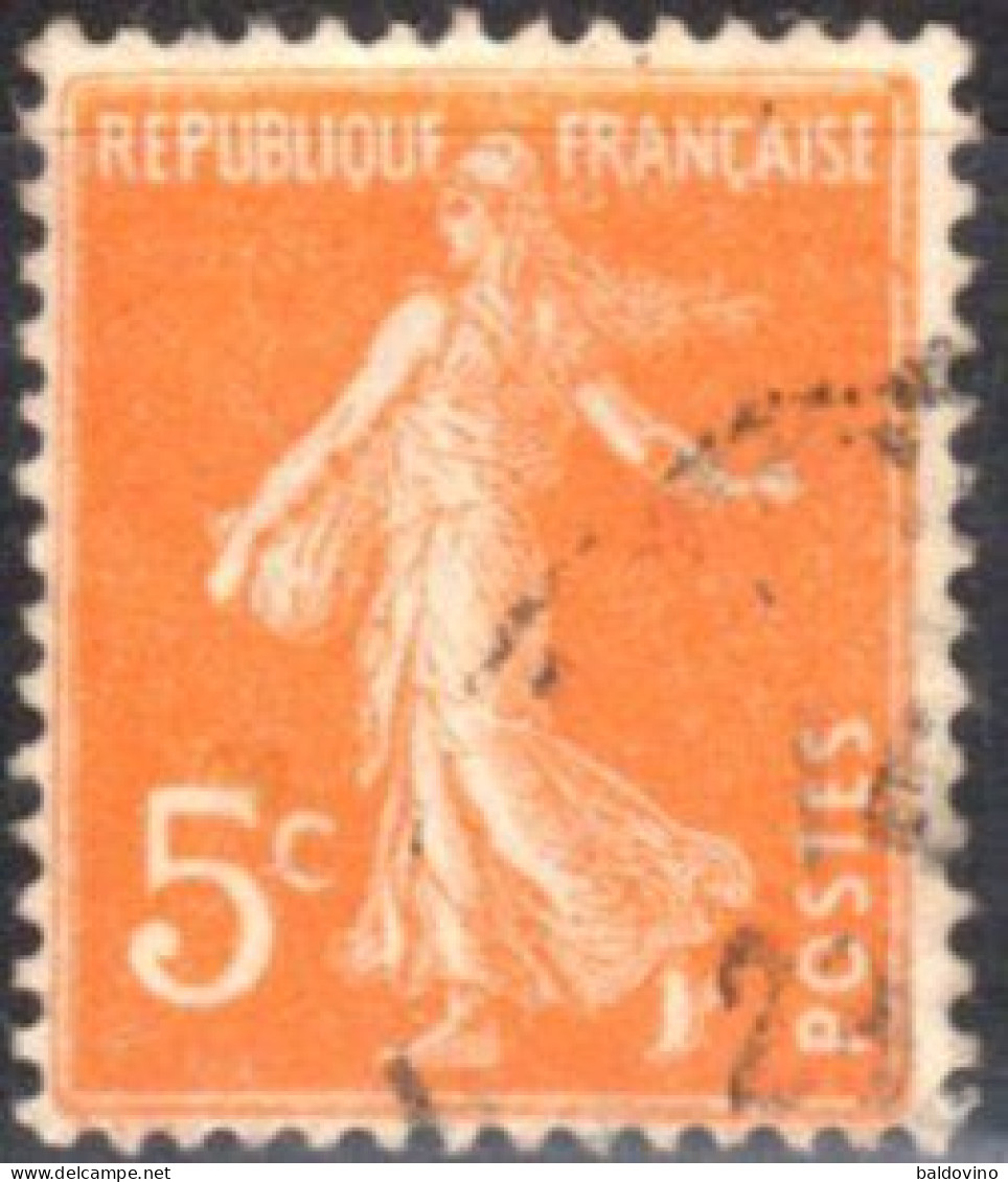 France N° 130-137-138-140-158-189-190 - 1906-38 Säerin, Untergrund Glatt