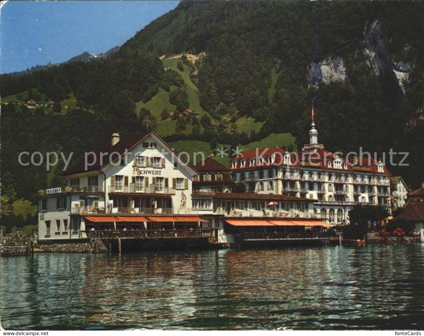 11904077 Gersau Vierwaldstaettersee Seehotel Schwert Seeterrasse Gersau - Sonstige & Ohne Zuordnung