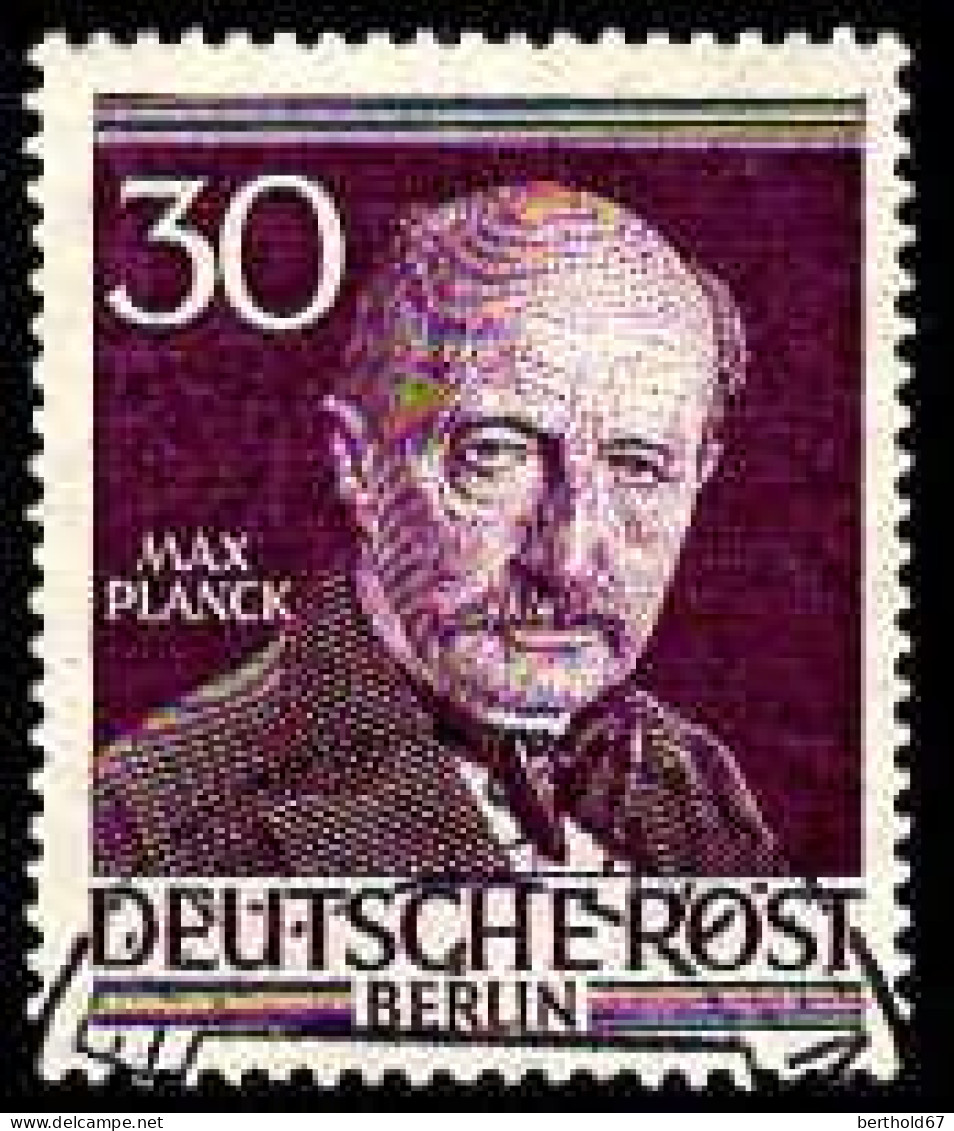 Berlin Poste Obl Yv: 85 Mi:99 Max Plank Prix Nobel De Physique (Beau Cachet Rond) - Used Stamps