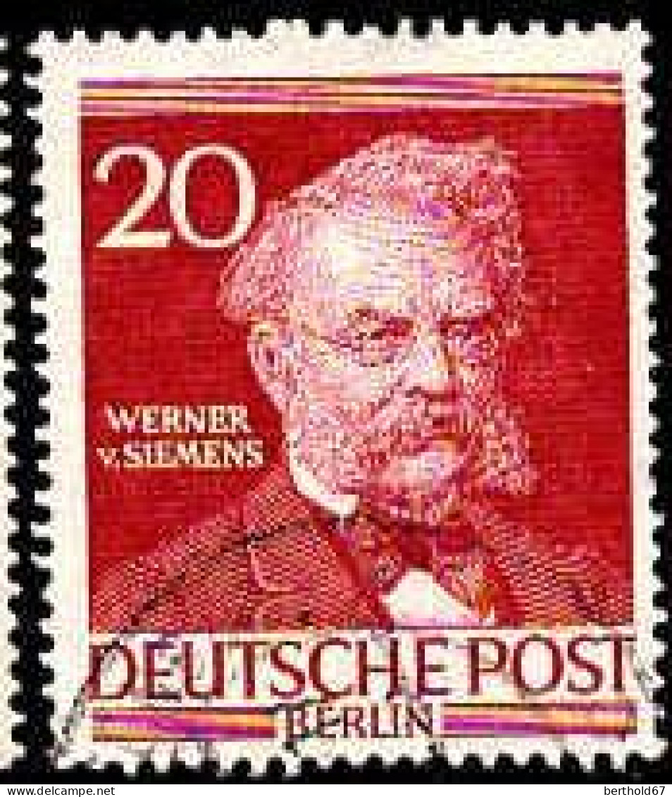 Berlin Poste Obl Yv: 83 Mi:97 Werner V.Siemens Industriel (cachet Rond) - Used Stamps