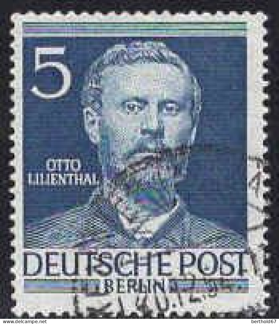 Berlin Poste Obl Yv: 78 Mi:92 Otto Lilienthal Aviateur (Beau Cachet Rond) - Gebraucht