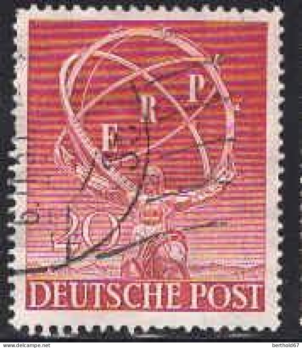 Berlin Poste Obl Yv: 57 Mi:71 ERP Atlas Portant La Terre (Dents Courtes) - Used Stamps