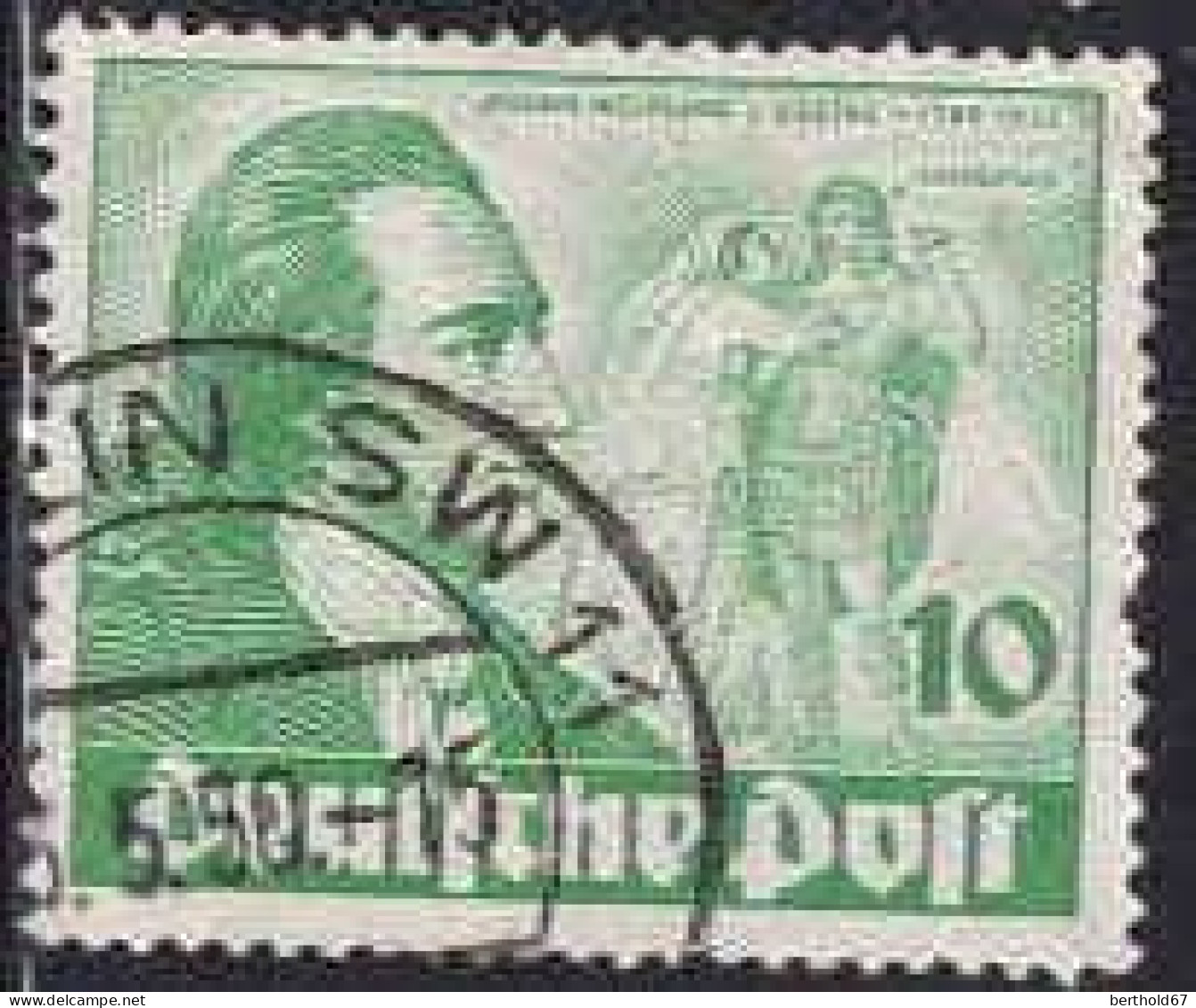 Berlin Poste Obl Yv: 51 Mi:61 Johann Wolfgang V.Goethe Iphigenie (TB Cachet Rond) Une Dent Manquante - Gebraucht