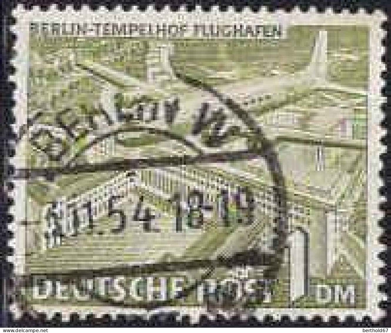 Berlin Poste Obl Yv: 43 Mi:57 Berlin-Tempelhof Flughafen (TB Cachet à Date) 3.11.54 - Used Stamps