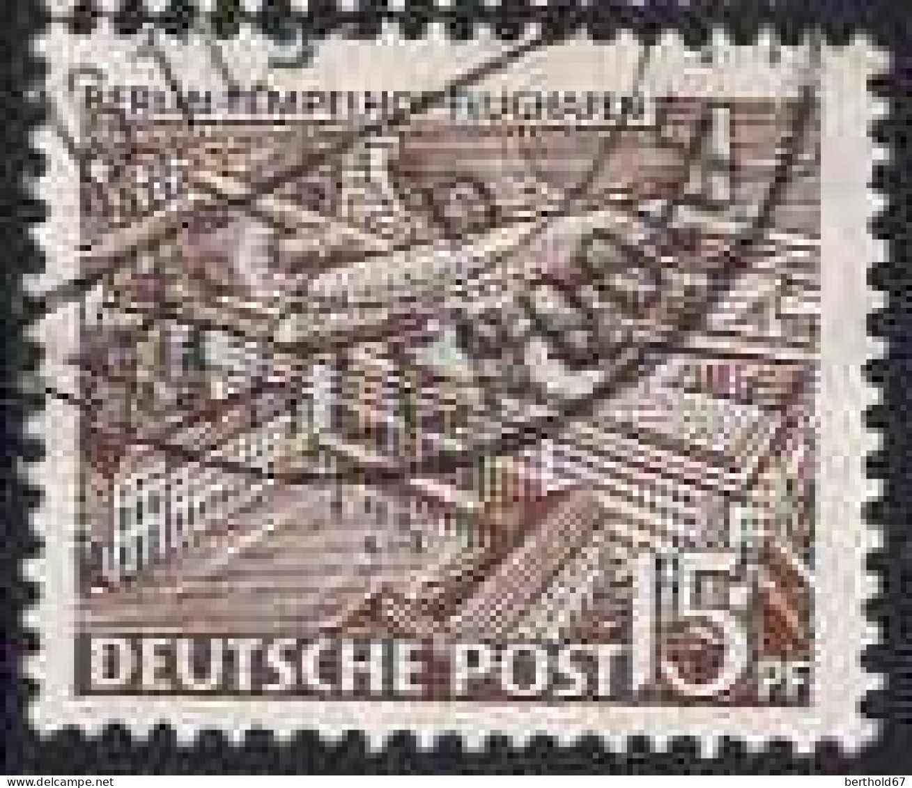 Berlin Poste Obl Yv: 34 Mi:48 Berlin-Tempelhof Flughafen (TB Cachet Rond) - Oblitérés