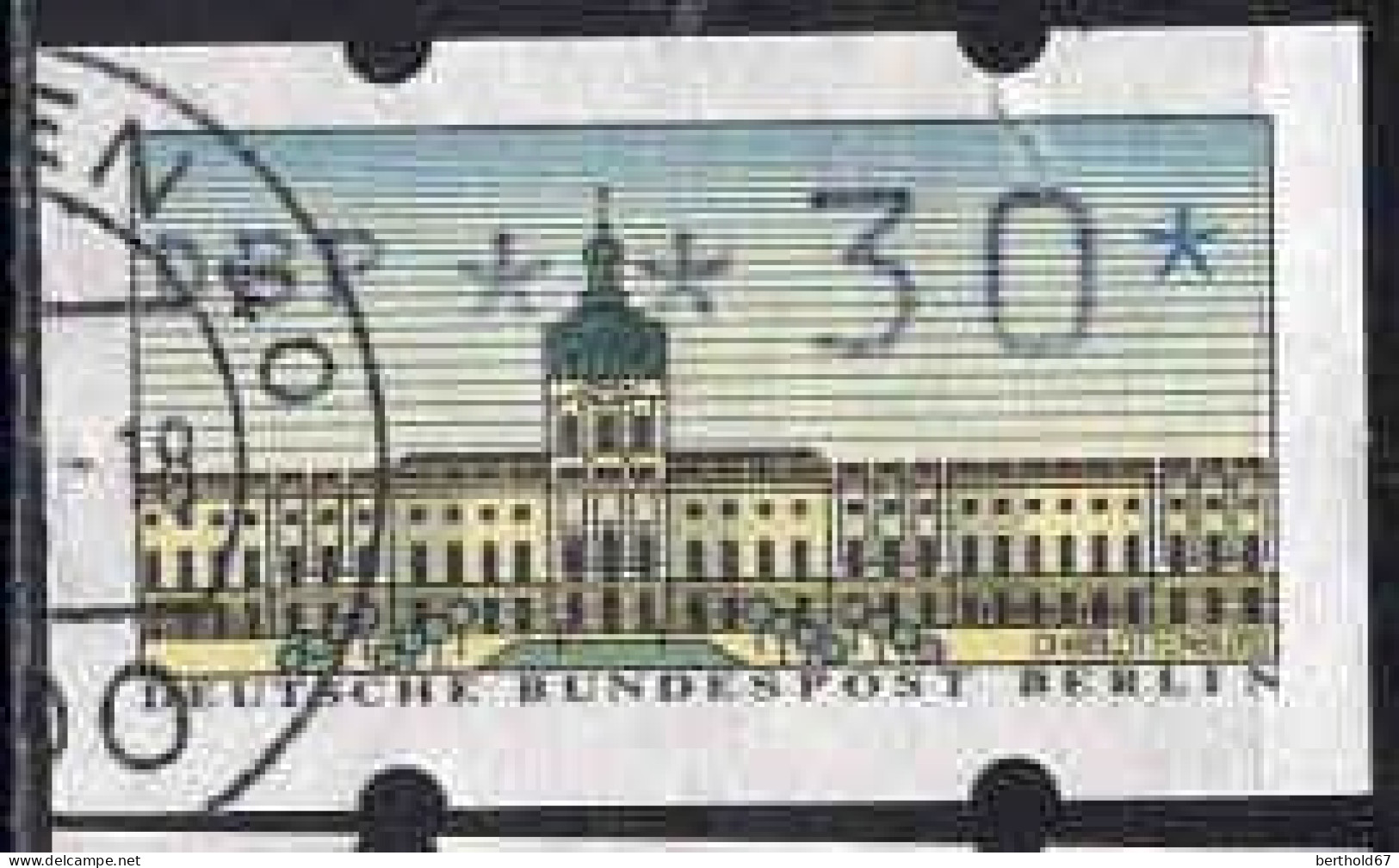 Berlin Distrib Obl Yv: 8 Mi:8 Château De Charlottenburg (cachet Rond) Déchiré - Used Stamps