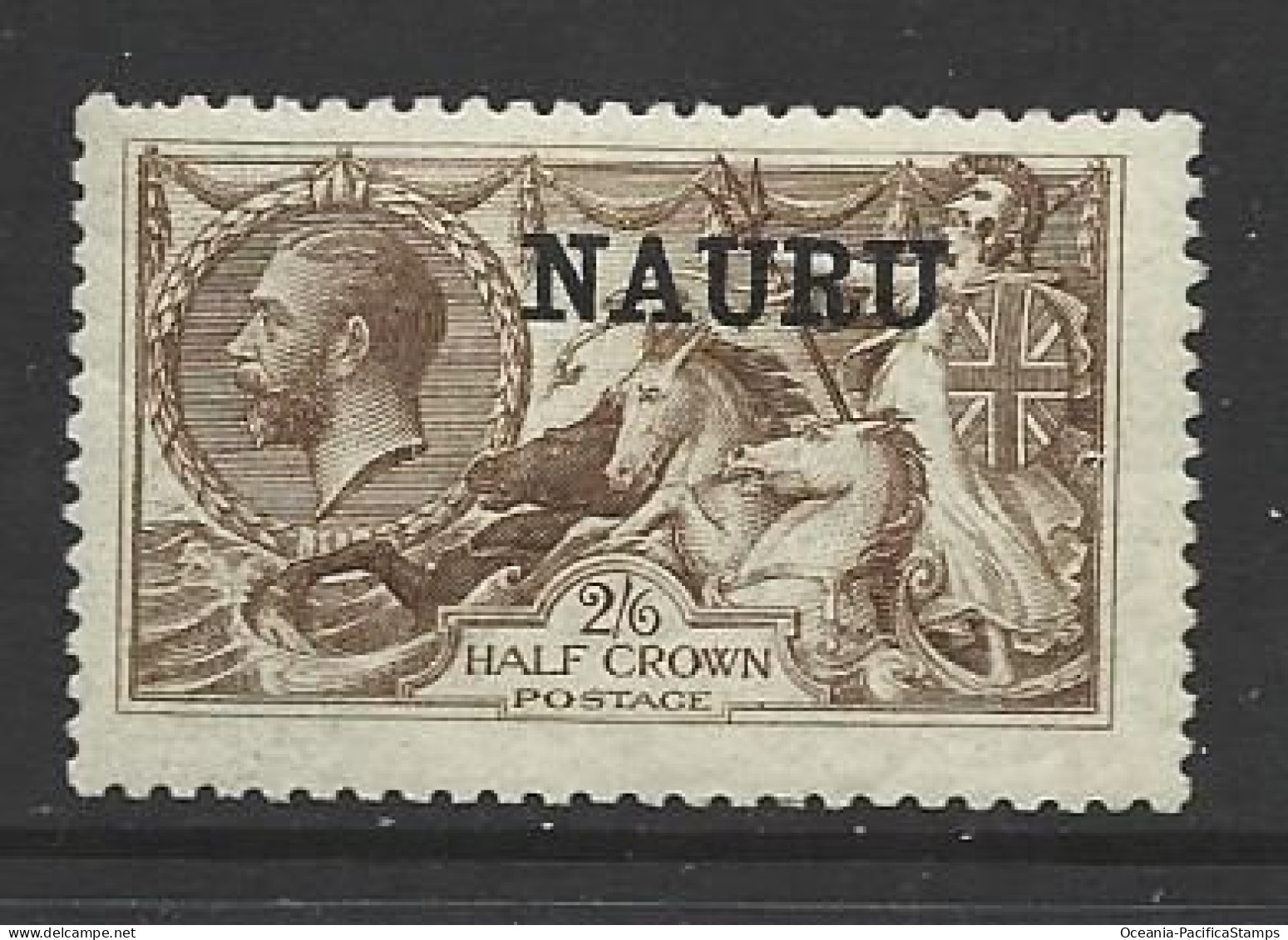 Nauru 1916 - 1931 Overprint On 2/6 KGV Seahorse MNH - Nauru