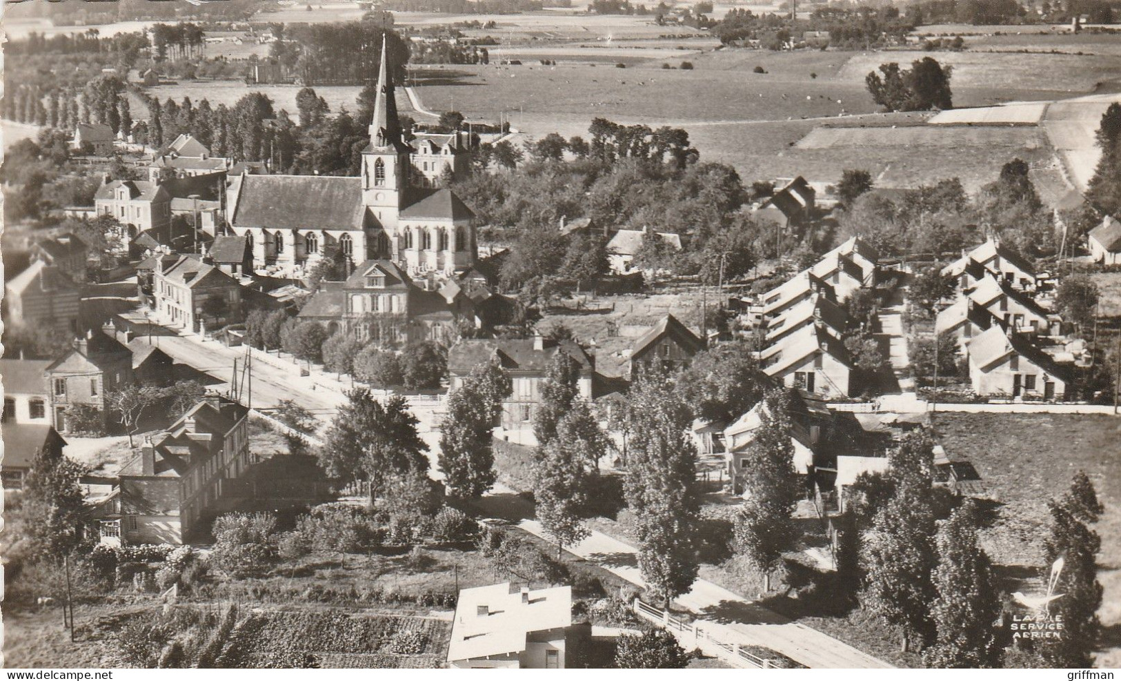 EN AVION AU DESSUS DE BEUZEVILLE LA GRENIER VUE GENERALE 1960 CPSM 9X14 TBE - Other & Unclassified