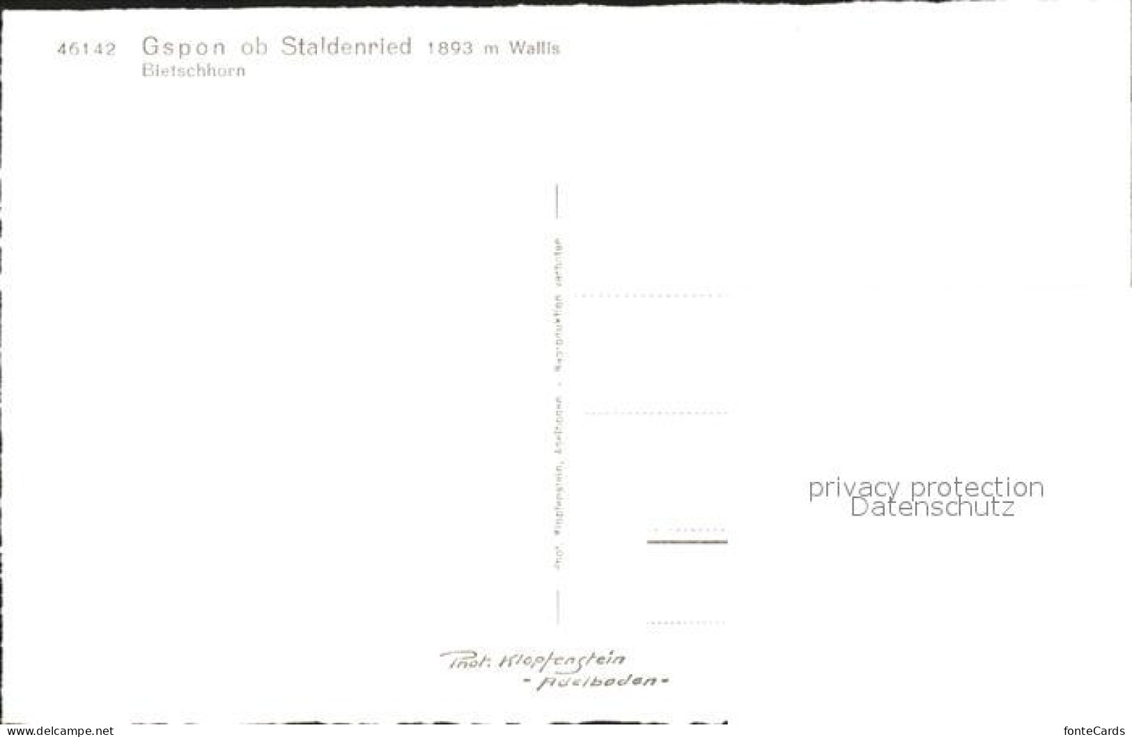 11902517 Gspon VS Mit Bietschhorn Stalden VS - Other & Unclassified