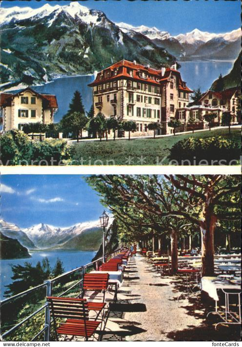 11902417 Seelisberg UR Hotel Bellevue Mit Gartenwirtschaft Seelisberg - Altri & Non Classificati