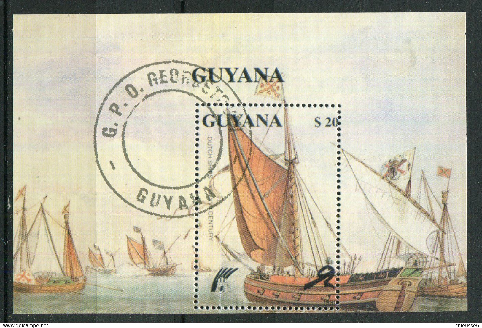 Guyane Ob.  Bloc 59 - Voiliers - Guyana (1966-...)