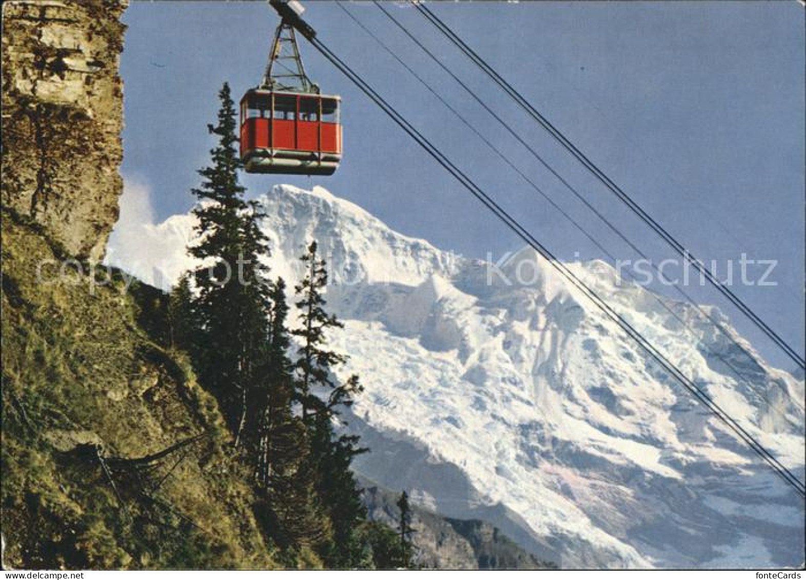 11899817 Wengen BE Maennlichen Luftseilbahn Mit Jungfrau Berner Alpen Wengen - Sonstige & Ohne Zuordnung